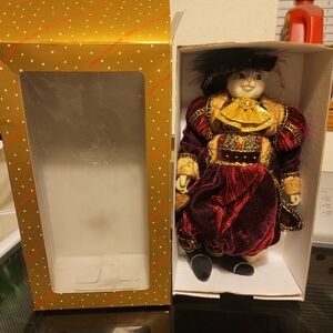 Dillards Trimmings Porcelain Royal Prince Cat Christmas Ornament 2001- RARE- NEW